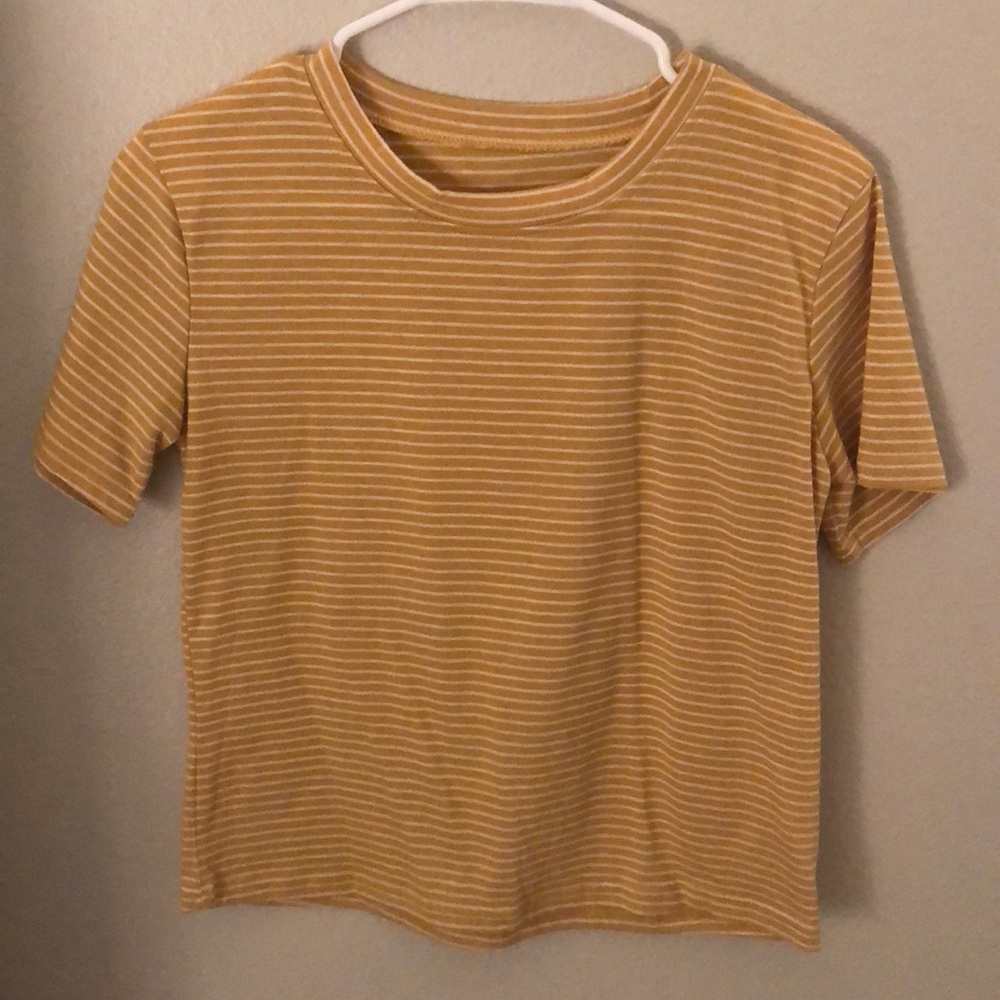 Yellow and White Striped Tee